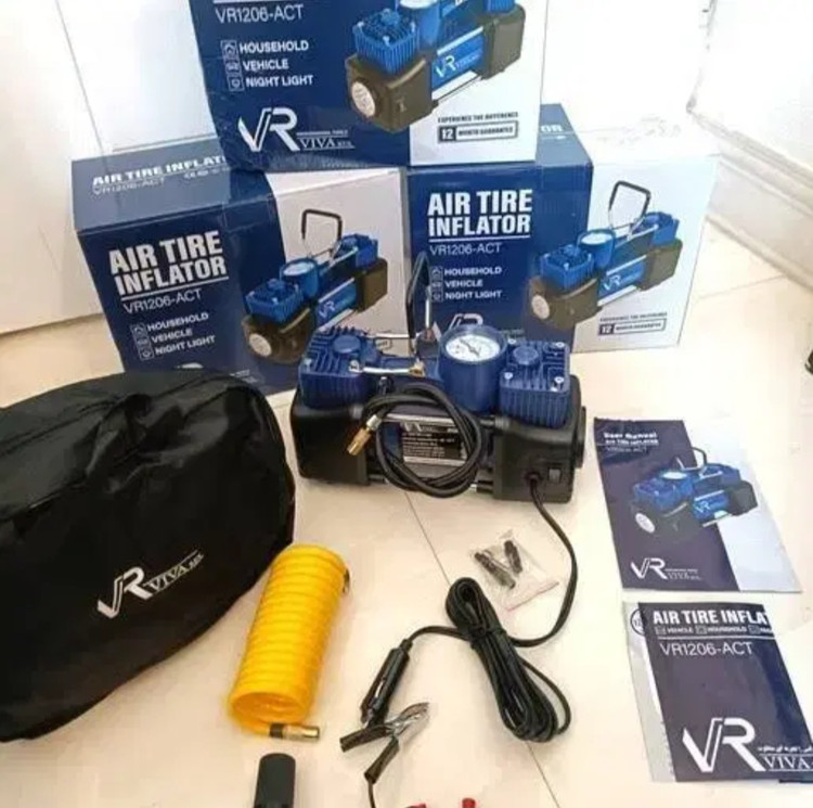 کمپرسور فندکی ویوارکس مدل VR1206-ACT با باتری ۱۲ ولت و ۱۵ آمپر