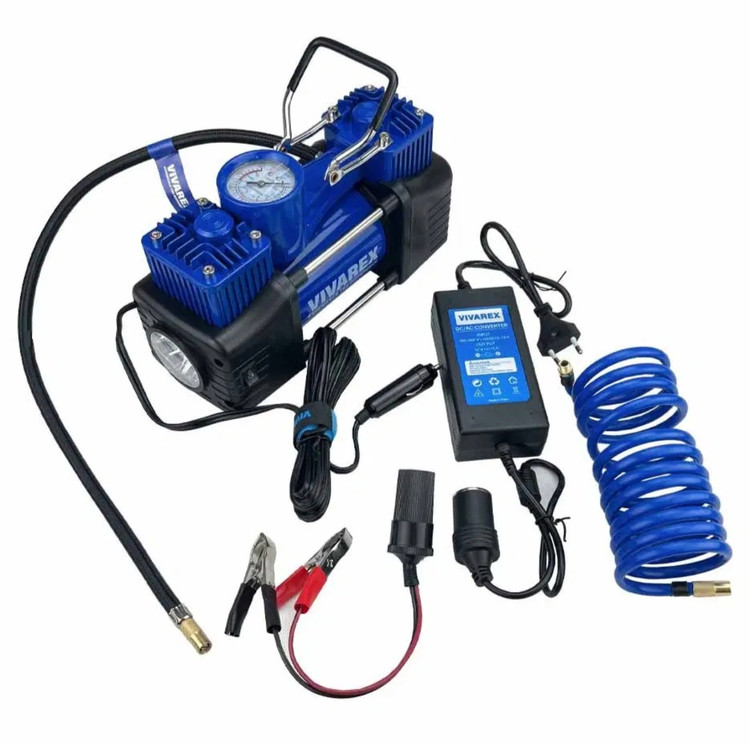 کمپرسور فندکی دو سیلندر ویوارکس مدل VR1207-ACT با لوازم کامل