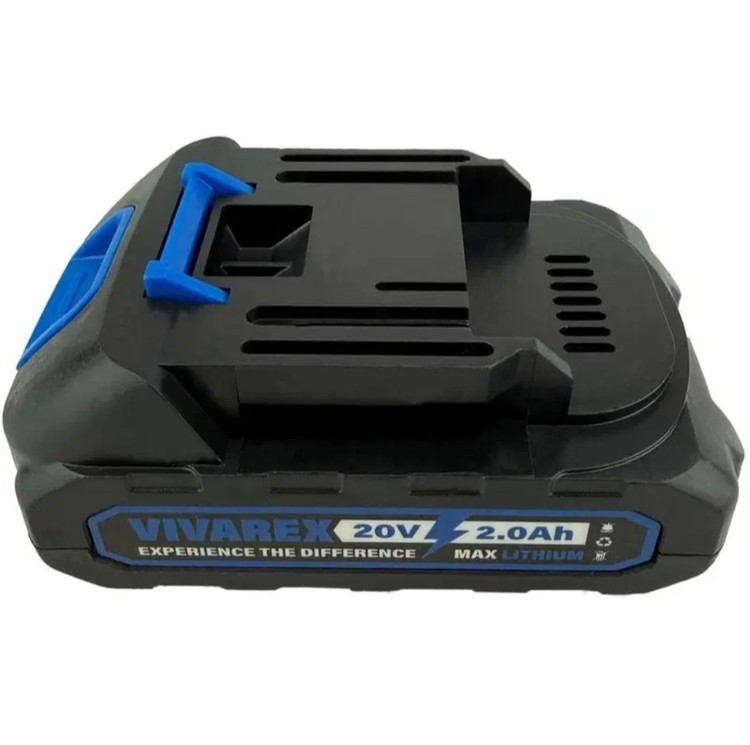 باتری کشویی 20 ولت 2 آمپر 5 سلولی واقعی ویوارکس مناسب فرز دریل اره شارژی مدل VIVAREX VR2002-LB باطری کشابی کیفیت عالی